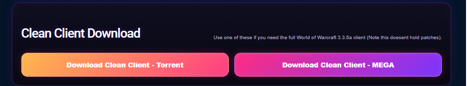 Client download screenshot